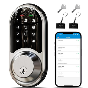 Veise RZ06 Smart Lock for Front Door with App Control, Keyless Entry, Electronic Digital Deadbolt with Touchscreen Keypad Set, Smart Deadbolt, Auto Lock, Easy Installation, Satin Nickel