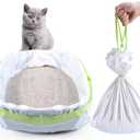 Litter Box Liners, 34 Count Jumbo Cat Litter Pan liners, Drawstring Litter Liner Bags For Litter Box, Easy Clean Up Thick Large Kitty Litter Liner XL, Eco Friendly Pet Cat Supplies(36" x 19")