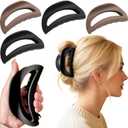 4Pcs Silicone Flexible Hair Claw Clips for Women Soft Bump Proof Design for Large Bendable Cozy Hair Clip For Thin/Thick/Curly Hair Unsnappable Flexible Non-Slip Rectangle,Hair Accessories for Girls