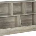 DINZI LVJ Toy Storage Organizer, Kids Bookshelf, Wood Toy Storage Cabinet, 5 Cubby Children Bookcase, 43.3" L Toddler Book Shelf for Playroom, Living Room, Nursery, Hallway, School, Gray Wash