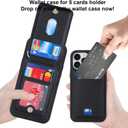 for iPhone 15 pro Wallet Case magsafe Compatible with Card Holder for Women Men 2 in 1 Detachable Magnetic Shockproof Phone case Stand Leather Credit Card Slots-Black