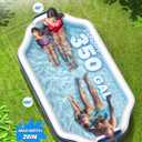 VISTOP Inflatable Pool for Kids & Adults | Oversized Thickened Large Swimming Pool with Seats and Backrests Family Summer Blow Up Water Pools - BPA-Free Backyard Water Park, Garden SPA Tub 120 inch