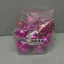 Prextex 36-Pieces Fuchsia Pink Christmas Ornaments Set - Shatterproof, Festive Christmas Balls Decorations in 3 Sizes and 6 Styles with Hanging Loops for Tree, Wreath, and Dazzling Holiday Party Decor