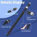 Stylus Digital Pen for Touch Screens, Active Pencil Fine Point Compatible with iPhone iPad and Other Tablets for Drawing and Handwriting (Black)