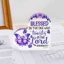 Inspirational Gifts For Women Spiritual Religious Gifts For Women Acrylic Purple Butterfly Decorations Stocking Stuffers For Sister Birthday Gift For Best Friend Christmas Acrylic Home Decor