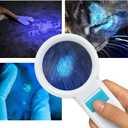 Cordless Wood's Lamp Ringworm Detection Light-Skin Testing-Esthetician-Veterinaria-5x Magnifying Wood Lamp Black Light-16 LED-Battery Powered