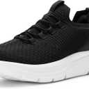FitVille Mens Walking Shoes Wide Width Lightweight Extra Wide Slip on Shoes for Men Breathable, Max Cushioning Mens Wide Sneakers (Black, 13EW)