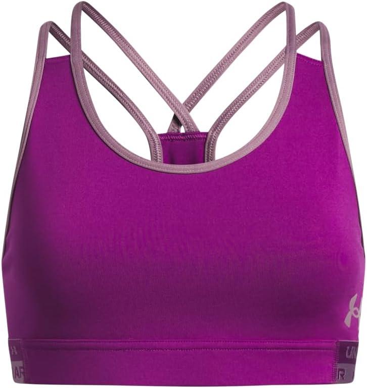 Under Armour Girls' Armour HeatGear Mid Impact Sports Bra, Small
