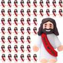 Bememo 50 Pcs Mini Jesus Figures Easter Jesus Loves You Christ Toys Little Christ Figures to Hide and Seek Sunday School Religious Party Favors Gift for Easter Egg Stuffers(Red)