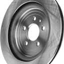 A-Premium 13.58 inch (345mm) Rear Vented Disc Brake Rotors + Ceramic Pads kit Compatible with Select Ford and Lincoln Models - Explorer Flex Taurus 2013-2019, MKS 2013-2016, MKT 2013-2019, 6-PC Set