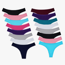 Sunm Boutique Cotton Thongs for Women, No Show Underwear for Women Pack, Sexy Low Rise Ladies Panties M