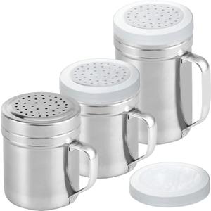 [10oz + 10oz + 14oz] Stainless Steel Dredge Shaker Bundle - by CUSINIUM