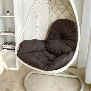 Swing Egg Chair Cushion Thickened Hanging Basket Seat Cushion Washable Hammock Chair Cushions Outdoor Patio Hanging Chairs Cushions Replacement (Only Cushion) (Coffee)