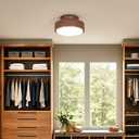 Bladeless Ceiling Fan with Lights, 11" Small Flush Mount Fandelier, Modern Farmhouse Enclosed Ceiling Fan Light with Remote, Dimmable LED Chandelier Fan for Bedroom Kitchen Kids' Room, D11"