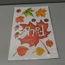 2 x Whaline 105Pcs Fall Glitter Maple Leaves Window Clings Colorful Hello Fall Window Decals Doubled-Sided Window Stickers for Autumn Thanksgiving Harvest Home School Office Party Supplies Gifts, 9 Sheets