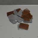 25 Pcs Blank Leather Patches for Hats, Rectangle Custom Patch Laser Engraver Blanks, Iron on Leather Hat Patches for DIY Crafts Fabric Repair (Brown/Gray, 3 x 2 Inches)