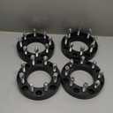 VLAOSCHI Black Forged 8x180 to 8x6.5 Wheel Adapters 1.5 Inch with 14x1.5 Studs Compatible with Chevy GMC 8 Lug for 2011-2025 Silverado Sierra 2500 3500 HD(Adapt 8x165.1 Rim on 8x180 truck) - Pack of 4