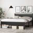 Easy Install 16 Inch Full Size Bed Frame with Headboard&Footboard