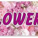 Tudomro 2x4 ft Flowers Banner Sign Fabric Polyester Sign Flowers Board Outdoor Advertising Banner for Business