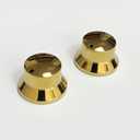 OVSAL 2PCS Electric Bass Guitar Metal Knobs Guitar Control Knobs Volume and Tone Replacement for Strat Stratcaster Tele Telecaster Jazz Gibson（ Vacuum Gold）