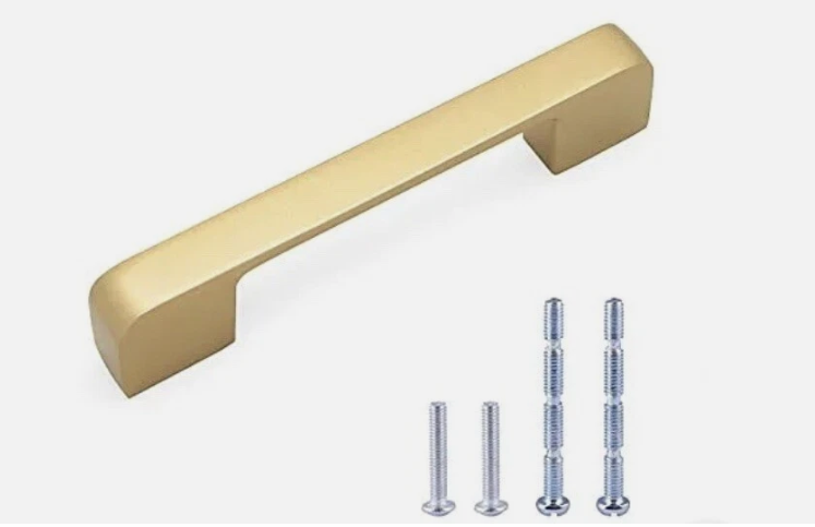 WEAVERBIRD 96 mm Cabinet Handles Gold Drawer Pulls Aluminum Alloy Kitchen 10 pk