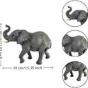 Large-Scale Realistic Resin Elephant Sculpture Statue-Country Style Animal Decor for Garden Yard Lawn Patio Balcony Entryway, Housewarming Gift for Independence Day Halloween Easter Thanksgiving