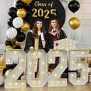 Joymuse 3FT Graduation Decorations 2025, 2025 Graduation Party Decorations 2025 Graduation Numbers with Yellow Light for College Highschool Kindergarten Preschool Graduation Party
