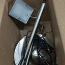 Dimmable Pharmacy Floor Lamp with Remote, 17W LED Reading Floor Lamp with 360Swing Arm, 3 Color Temperature, Height Adjustable Silver Standing Task Lamp for Living Room, Bedroom, Brushed Nickel