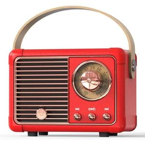 PRUNUS J-999 Retro Bluetooth Speaker,Vintage Decor,Mini Wireless Bluetooth Speaker,Cute Old Fashion Style Support USB/TF Card/AUX for Kitchen Desk Bedroom Office Party Outdoor(Exclusive Red)