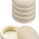 uxcell Furniture Sliders, 8Pcs 1 1/4" - Formed Felt Round Sliding Pads, Chair Glides for Carpeted Tile Vinyl Hardwood Floors (Beige)