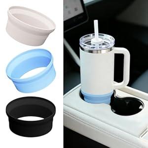  NEOCUPPIXE 3Pcs Silicone Cup Sleeve for Stanley Quencher H2.0 & Ice Flow Flip 30oz 40oz, Stylish Tumbler Accessories for Stanley, Anti-Scratch Non- Boot Protector for Water Bottle 