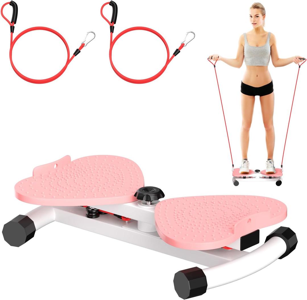Waist Twister Machine Exercise, Ab Twister Board with 330 lbs Weight Capacity Ultra-Quiet Pilates Board for Women Belly Fat Loss, Noiseless Core Ab Exercise with Foot Massage