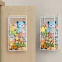 SWTYMIKI Large Stuffed Animal Storage - Over The Door Stuffed Animal Organizer, Toy Stuffy Storage for Nursery Play Room Bedroom Kid Room, Plush Organizer (White, 2-Tier)