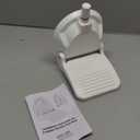 CWD&SQH Shower Foot Rest for Shaving Legs with Upgraded Powerful Suction Cup, Load Capacity 381 Pounds, No Drilling Non-Slip Bathroom Pedal, Pedicure Foot Rest, Shower Shaving Leg Aid, White, 3TH