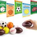 24 Pack Valentines Day Gifts for Kids Valentines Cards With Sports Squeeze Balls Valentines Exchange Cards for Boys Girls School Classroom Prizes Party Favors