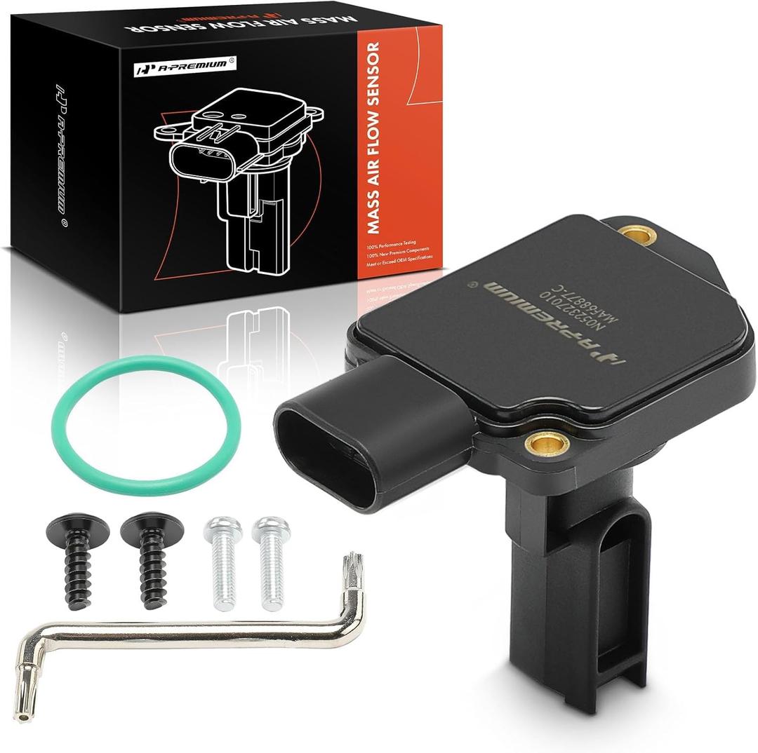 A-Premium Mass Air Flow Sensor Meter - W/O-Ring & Bolts - OHV 6Cyl 3.8L - Compatible with Chevy, Pontiac, Buick & Olds, Camaro, Impala, Regal, Firebird, LSS & More, Replace for# 12568877, 19112543