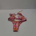 SOLY HUX Bathing Suit for Women Floral Print Triangle High Cut Swimsuit Two Piece Bikini Set (Small)