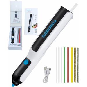 Subbuteo Cordless Hot Glue Gun,Anti-scalding for children,6s Heating Fast, USB Rechargeable Melt Glue Gun, Perfect for Crafts, DIY Arts, Quick Home Repairs