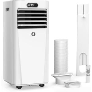 Portable Air Conditioners,10,000 BTU 3-in-1 Portable AC unit for Rooms up to 450 Sq. Ft, Featuring 24H Timer, Smart Sleep Mode, Window Kits Included, Perfect for Bedrooms, Kitchens, and Apartments