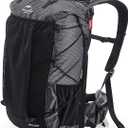 Naturehike Hiking Camping Backpack 45L/65L Lightweight Internal Frame with Rain Cover for Backpacking Outdoor Sports ((60+5) L Black, (60+5) L)