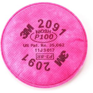 3M particulate filters P100 #2091/07000 , Pink, One Size, 2 Count