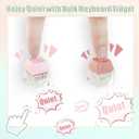 3 PCS Keyboard Fidget Toy, Quiet & Loud Fidget Keyboard Toys to Release Stress, Portable Linear & Separate Fidget Keyboard Keychain, Silent Keyboard Fidget Clicker for Quiet Sense