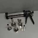 1.5LB Large Capacity Jerky Gun Kit, Stainless Steel Beef Jerky Gun, Sausage Gun with 5 Stainless Steel Nozzles