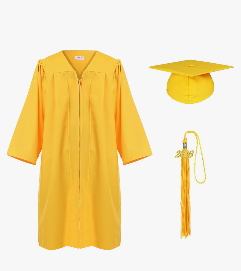 Unisex Adult Matte Graduation Cap and Gown Tassel Set Size:57'' 2025