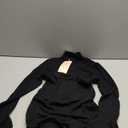 VICHYIE Women Mock Neck Ribbed Bodycon Dress Long Sleeve Mini Pencil Dresses (Small, Black)