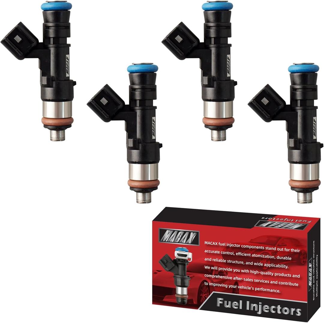 Set of 4 Fuel Injectors 4892844AA FJ1135 Replacement Compatible with Fiat 500 2012-2015 1.4L L4 VIN:R - Replaces 4892844AB RL892844AA 04892844ab