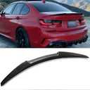 Rear Spoiler Compatible with BMW G20 3 Series & G80 M3 2019-2025, MV Style Carbon Fiber Pattern Trunk Exterior Duckbill High Kick Tail Deck Lid Wing Lip Splitter 320i 320e 330i 330e M340i M3