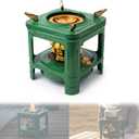 Portable Kerosene Stove 8-Wicks, Camping Stove & Fogon de Petrleo para Cuba, Multi-Fuel Kerosene Heater for Outdoor Cooking, Hiking, Backpacking, Emergency Stove Use (Square)