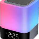 Night Lights Bluetooth Speaker, Alarm Clock Bluetooth Speakers Touch Sensor Bedside Lamp Dimmable Multi-Color Changing Bedside Lamp, MP3 Player, Wireless with Lights