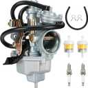 TRX250 Carburetor Carb Kit Compatible with Recon 250 Fourtrax TRX250EX TRX250TM TRX250TE TRX250ES TRX250ER 1997-2001 2002-2007 ATV Quad 4 Wheeler Replacement Parts with Fuel Line
